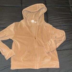 Roxy Tan Zip-Up‎ Hoodie Jacket with Hood